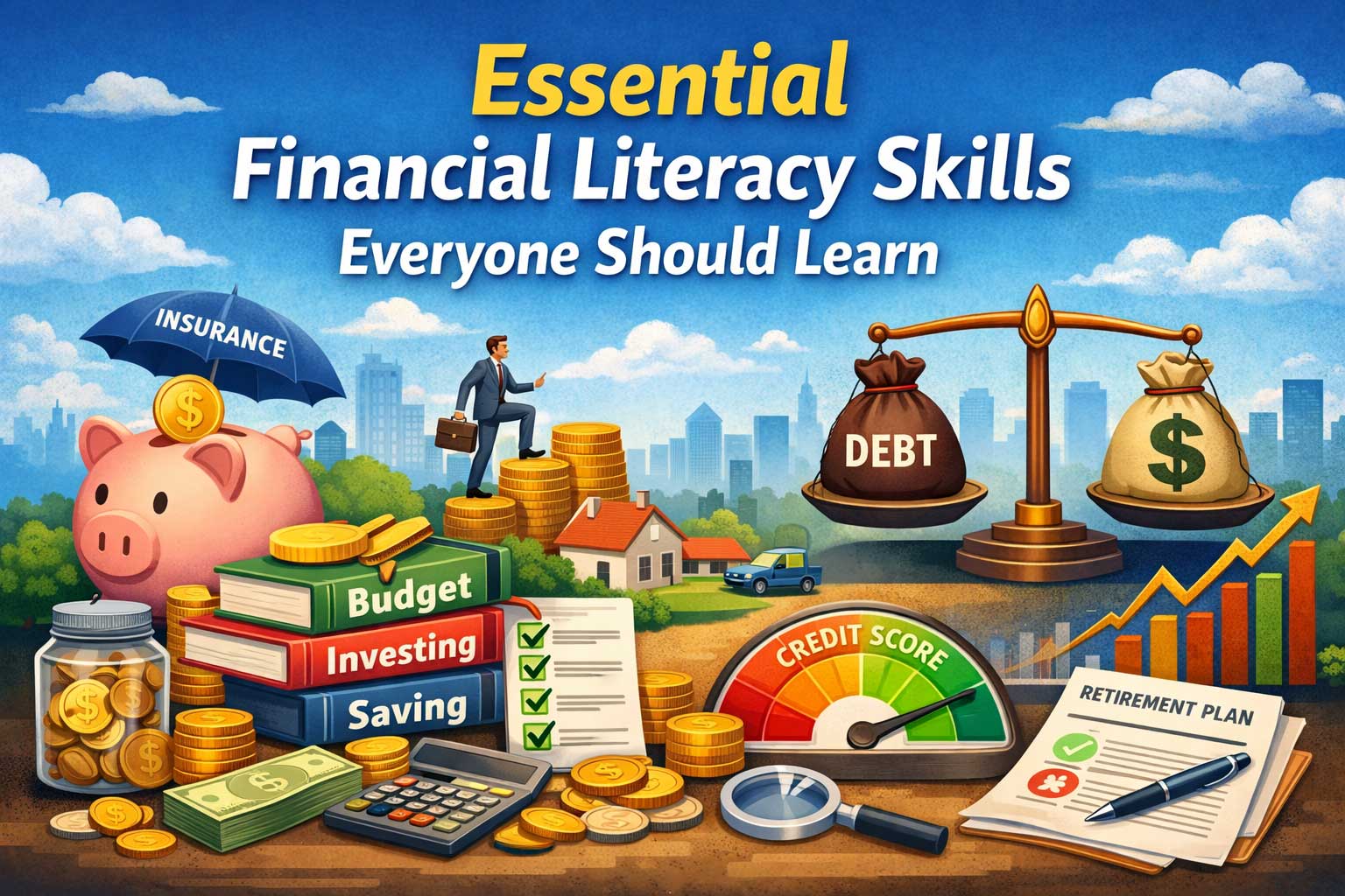 Essential Financial Literacy Skills Everyone Should Learn: Budgeting, Credit, Debt, Investing, and Wealth Basics